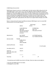 MCM Design Hi-Res Static Ram Announcement (RTF)